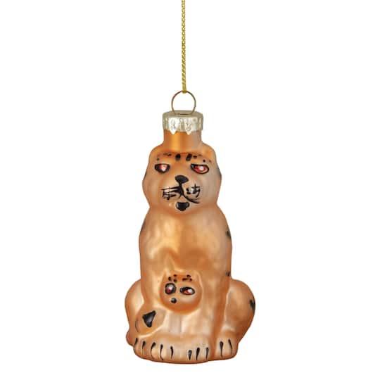 Orange & Black Christmas Leopard Glass Ornament By Northlight | 3" | Michaels®